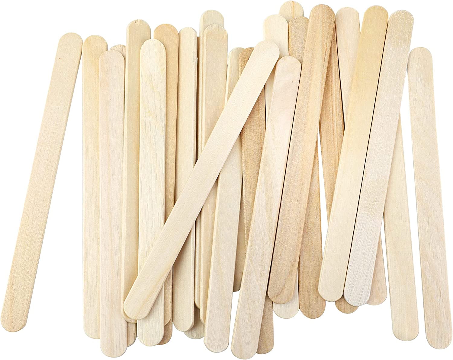 Colored Popsicle Sticks for Crafts - 200 Count 4.5 inch Multi-Purpose Wooden Sticks