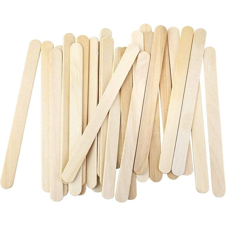 200 Count Popsicle Sticks Ice Cream Sticks Premium Natural Wooden Craft  Sticks 4.5 inch Tongue Depressors Wood Multi-Purpose Pop Sticks for DIY  Crafts, Wax, Waxing, Home Art Projects, Building 