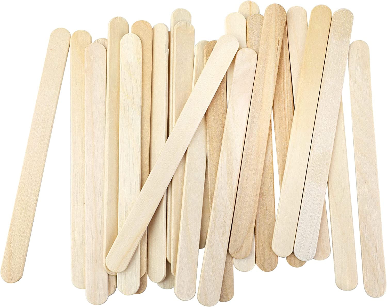 200 Count Popsicle Sticks Ice Cream Sticks Premium Natural Wooden Craft Sticks 4.5 inch Tongue Depressors Wood Multi-Purpose Pop Sticks for DIY Crafts, Wax, Waxing, Home Art Projects, Building