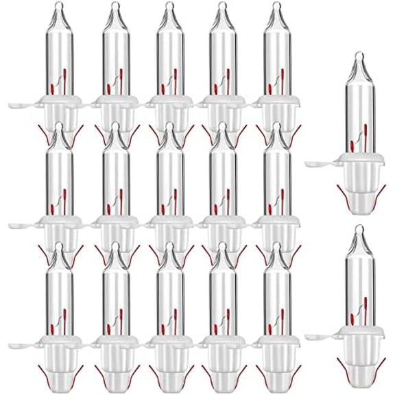 200 Count Replacement Christmas Tree Light Bulbs 2.5v 0.425 Watt Mini Replacement Light Bulb Incandescent Wire String Lights Prelit Xmas Tree Decoration(White Base with Warm White Bulb)