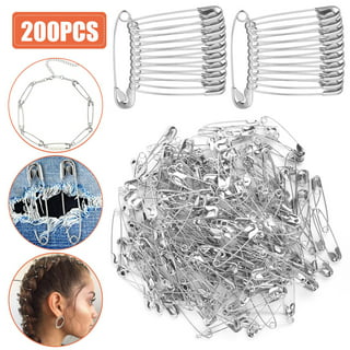 500pcs Safety Pins Assorted, 1.5 inch Rust-Resistant Steel Wire Silver Sewing Safety Pins for Clothes, Large Safety Pins 1.5 inch Bulk for Clothes