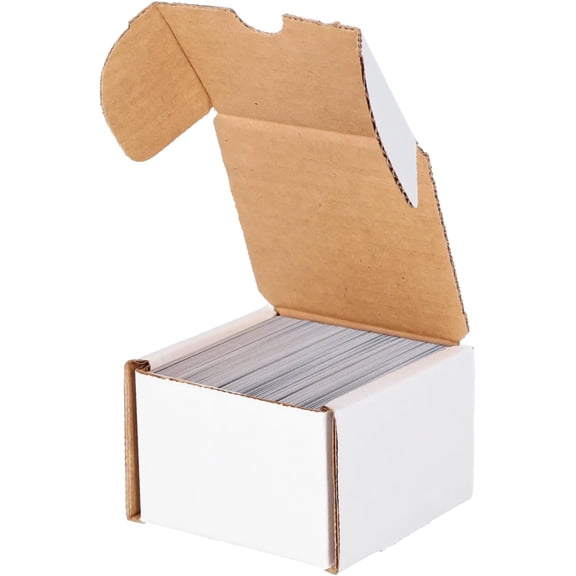 200 Count Trading Card Storage Box | Cardboard Organizer for Sports and Gaming Cards | Durable 200 lb. Test Strength | Assembly Required | 10 Pack