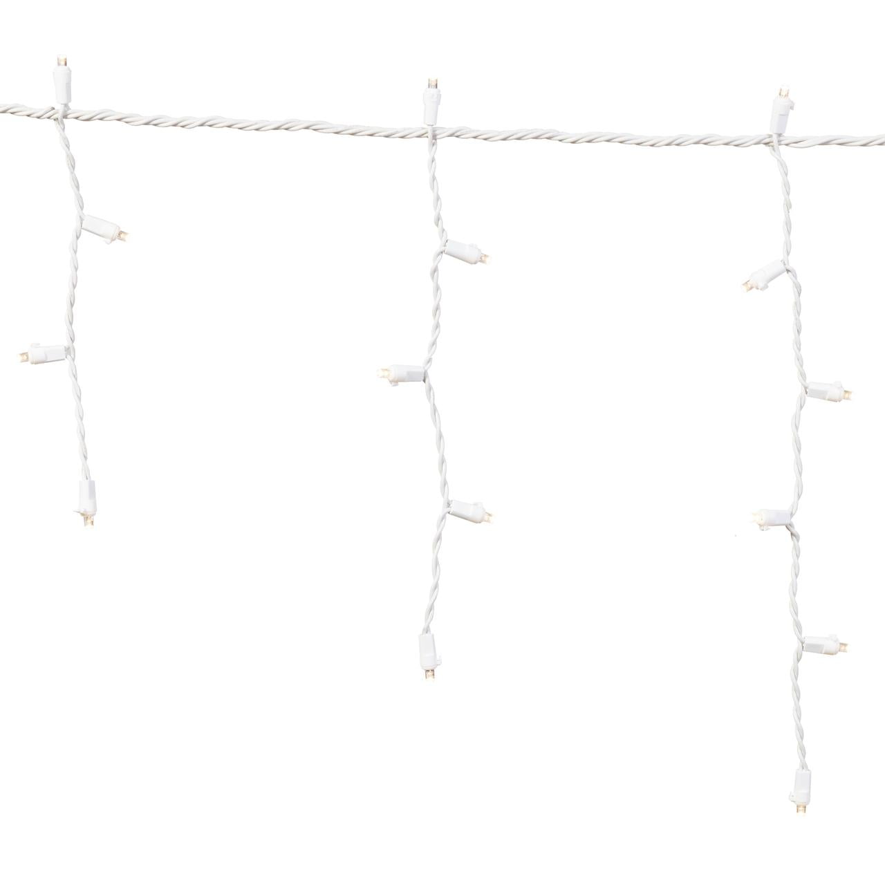 200Count Warm White LED Icicle Lights with 8 Sync Lighting Functions