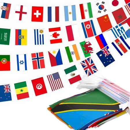 200 Countries String Flag, 184 ft International Flags Bunting Banner, World Flag Banner Decoration for School, Sports Events, Grand Opening, Party price history and forecast - DANF FLAG String-200pc
