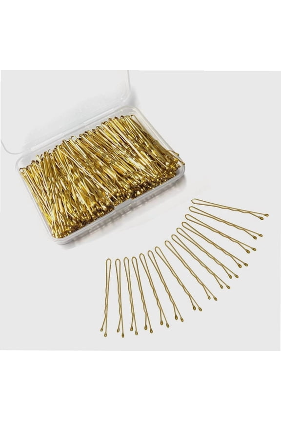 200 Counts Bobby Pins, 2 Inches Blonde Hair Pins with Box for Thick Thin Hair, Invisible Wave Hairgrip, Mini Hairpin Bobbie Pins Bulk for Women Lady Girls Kids