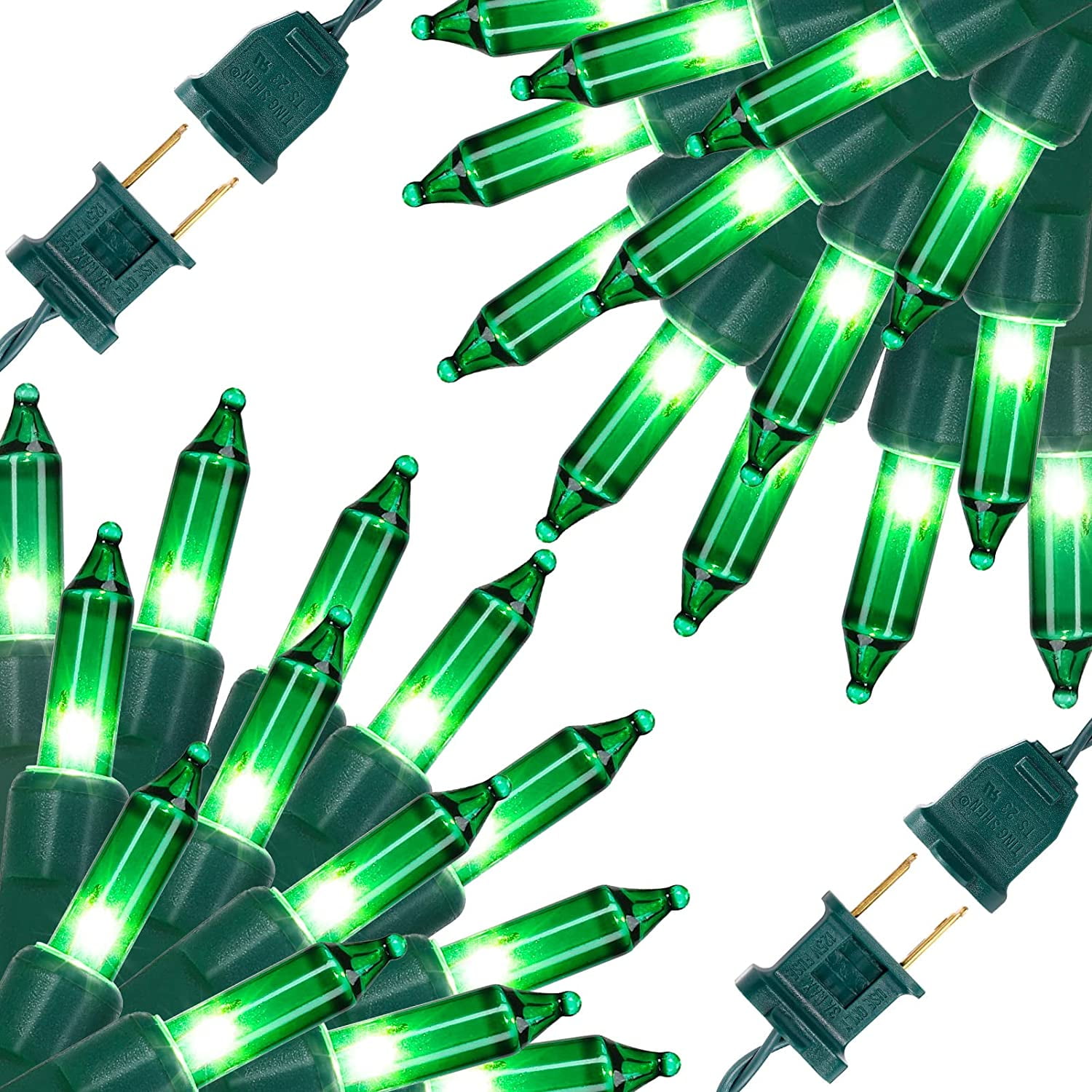 200 Counts Christmas Lights, 2 Sets of 100 Mini Lights 26.5 Feet String