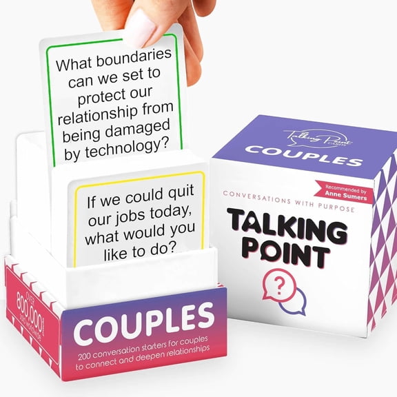 Talking Point 200 Couples Conversation Cards - Enjoy Better Relationships and Deeper Intimacy wit this Dating Card Game for Adult