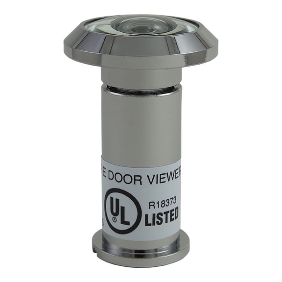 200-Degree Polished Chrome Door Viewer with Glass Lenses, UL Fire-proof