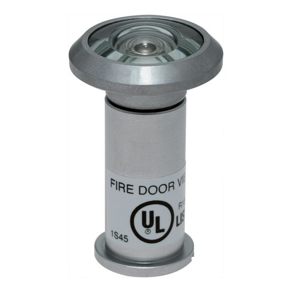 200-Degree Satin Chrome Door Viewer with Glass Lenses, UL Fire-proof