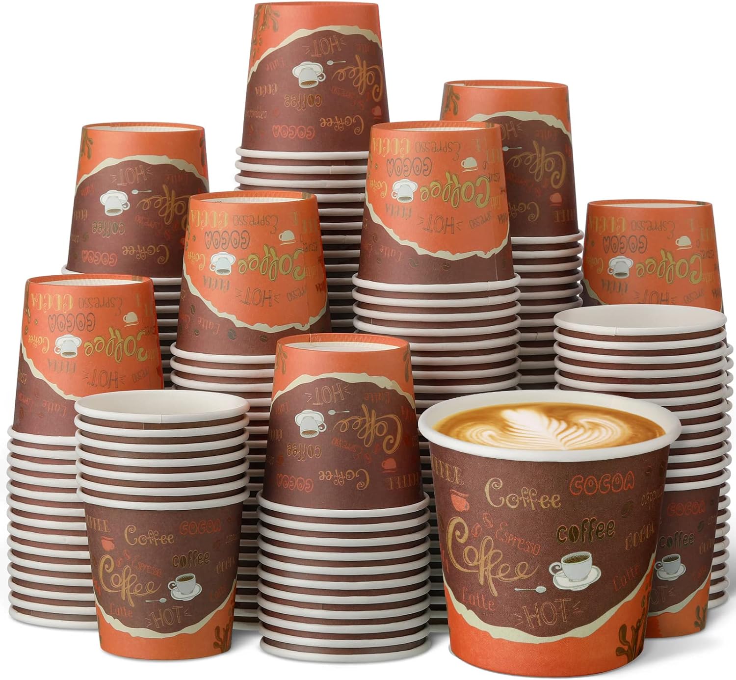 200 Disposable Espresso Coffee Cups 3 oz Small Paper Cups