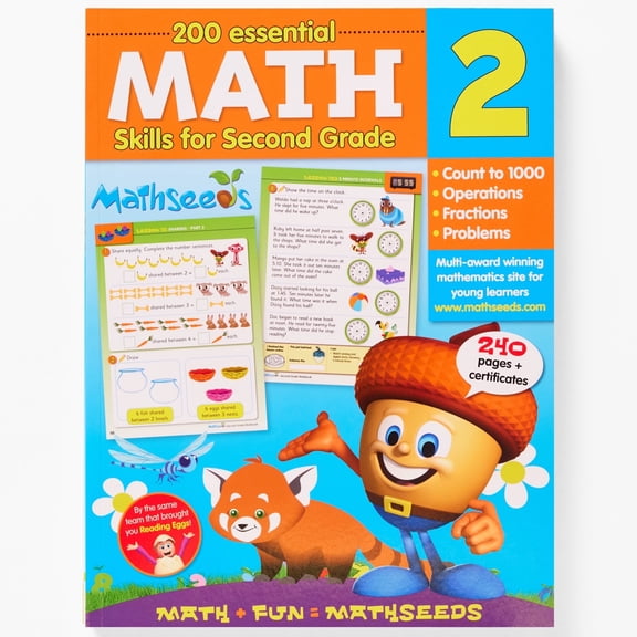 200 Essential Math Skills for Second Grade