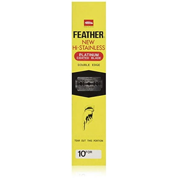 200 Feather Razor Blades NEW Hi-Stainless Double Edge