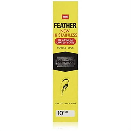 200 Feather Razor Blades NEW Hi-stainless Double Edge Shaving Made in Japan