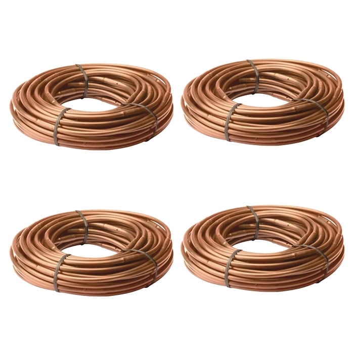 200 Feet Rain Bird Drip Irrigation Pressure Compensating 1/4" Emitter Tubing Emitters built-in!