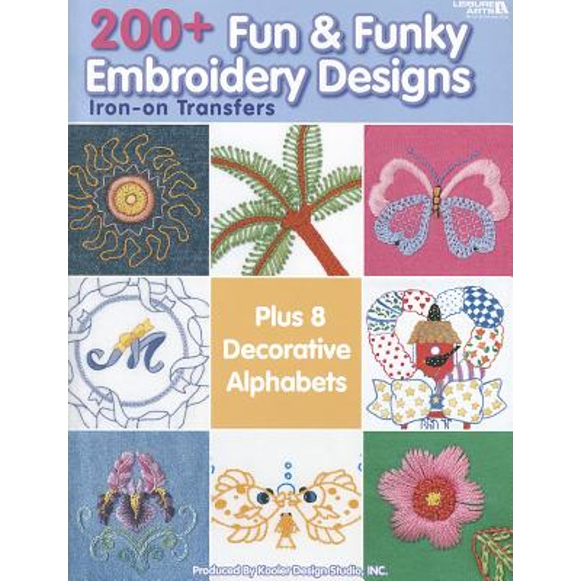200+ Fun & Funky Embroidery Designs IronOn Transfers