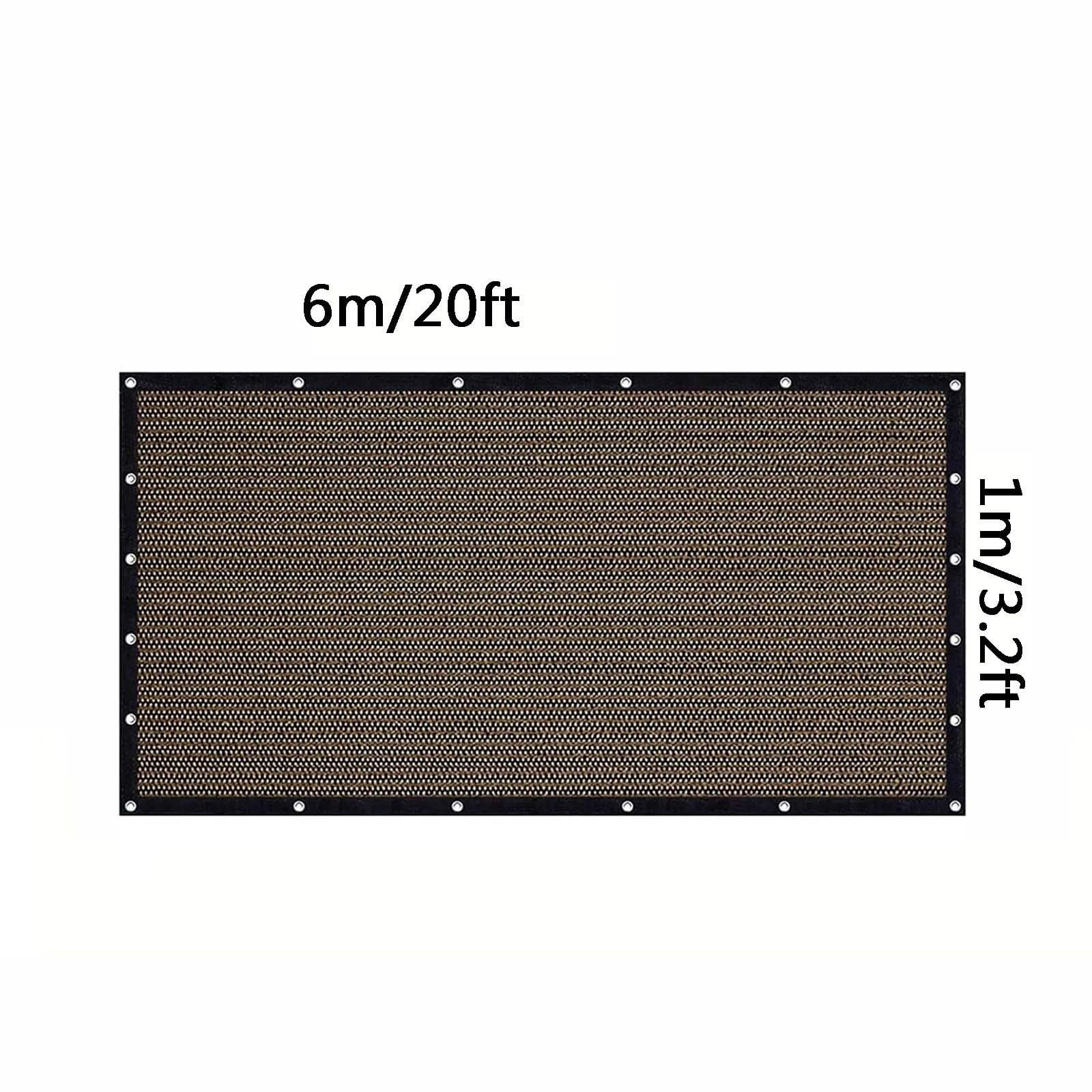 200 GSM Heavy Duty Sun Shade Cloth for Garden Patio | Easy Install, 90% UV Block, UV Resistant, Weatherproof Outdoor Pergola Shade Canopy Brown