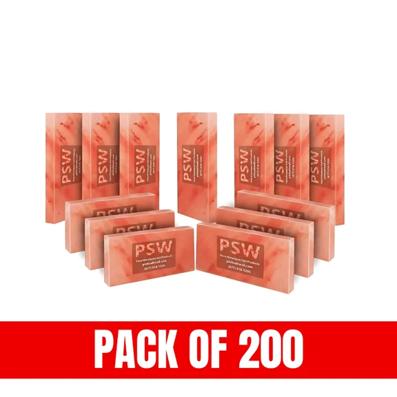 Pink Salt Wall Himalayan Salt Tiles 8x4x1 inches, Natural Himalayan Salt, 200 Count