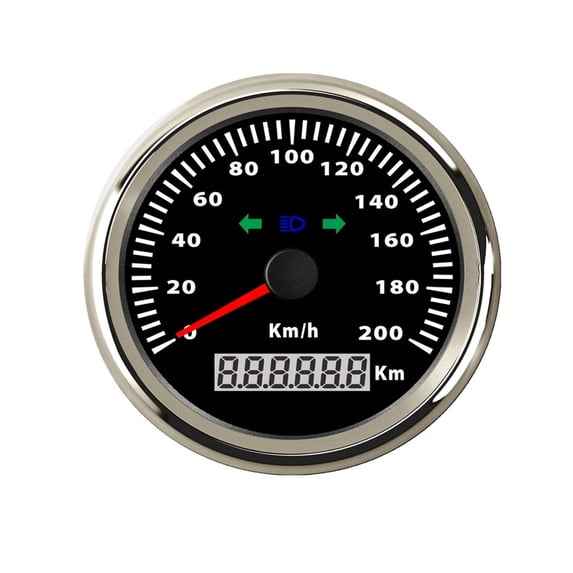 200 Km/h 120Km/h Speedometer Gau 85mm Car Boat Motorcycle Speedometer Odometer With Turning Light ,Easy to Install