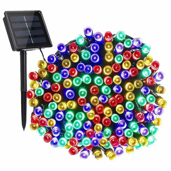 200 LED 72ft Solar String Lights, Waterproof Star Twinkle Lights for Halloween Outdoor, Gardens, Lawn Patio Outdoor Christmas Tree Decorations(Multicolor)