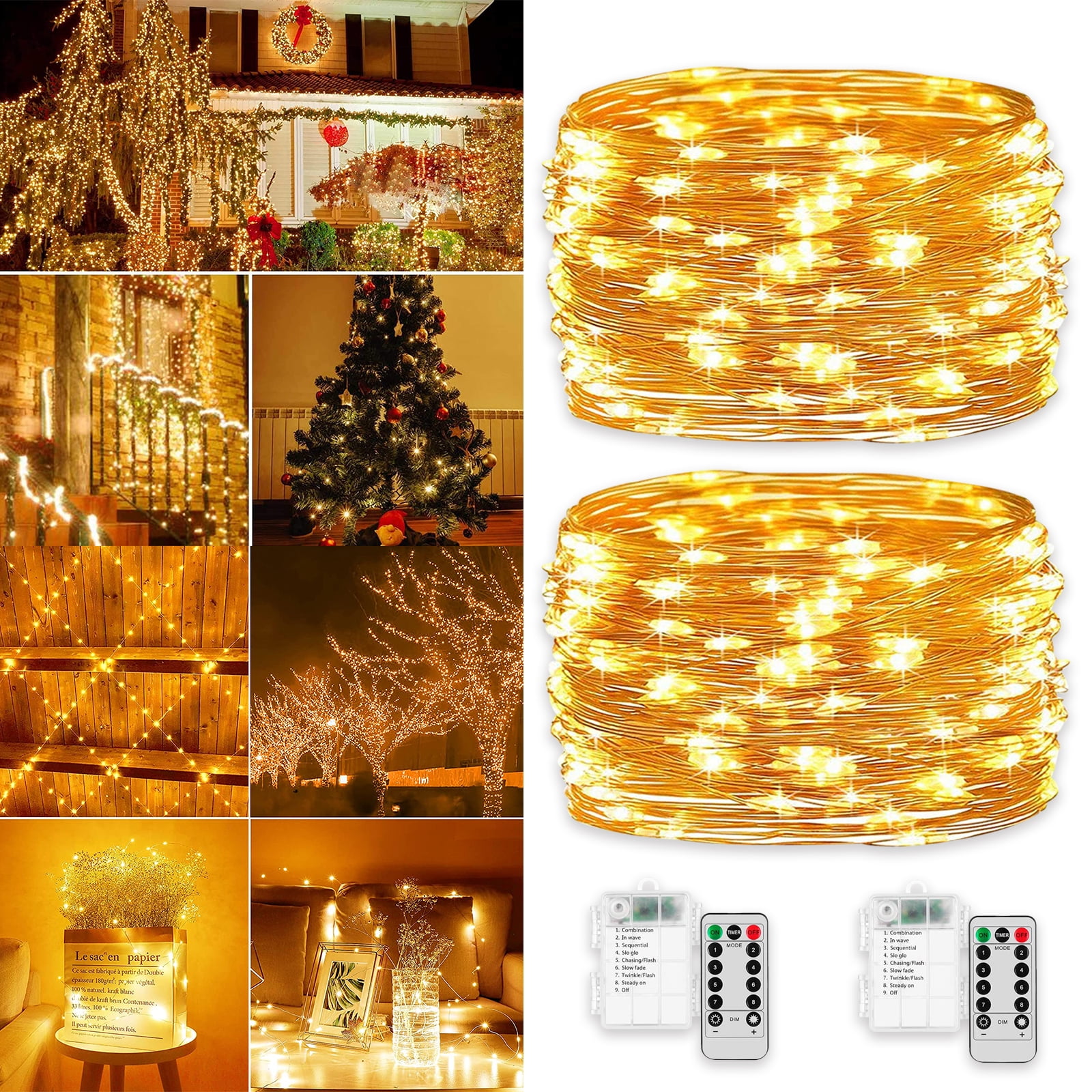 Solar Powered Christmas String Light, Kohree 100 Micro LEDs Light String With 33ft Long Ultra Thin String Copper Wire Solar Powered Christmas String Light, Kohree 100 Micro LEDs Light String With 33ft Long Ultra Thin String Copper Wire