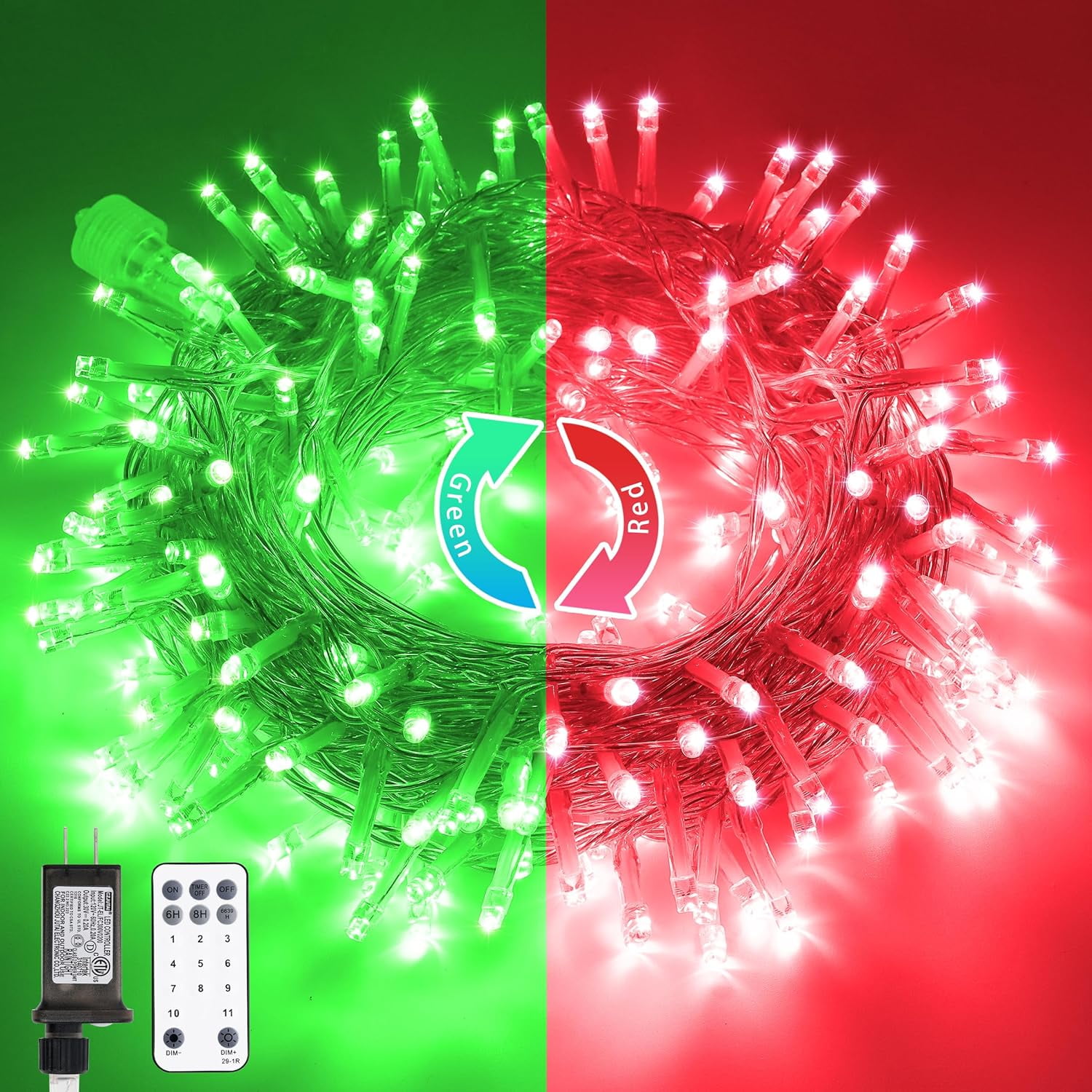 Red And Green Christmas Lights Outdoornull