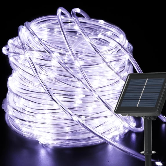 200 LED Solar Rope Lights Outdoor, 66FT Solar String Lights Indoor ...