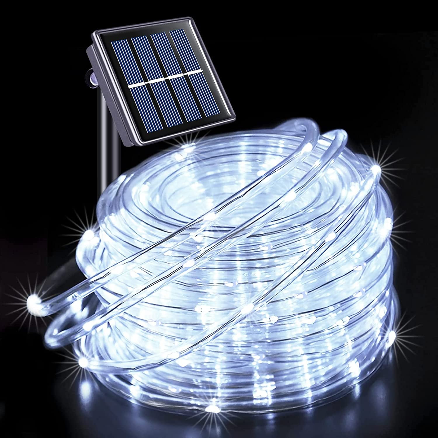 Led Walkway Rope 200 LED Solar Rope Lights for Pool, 72ft 8 Modes Solar Rope Lights ...