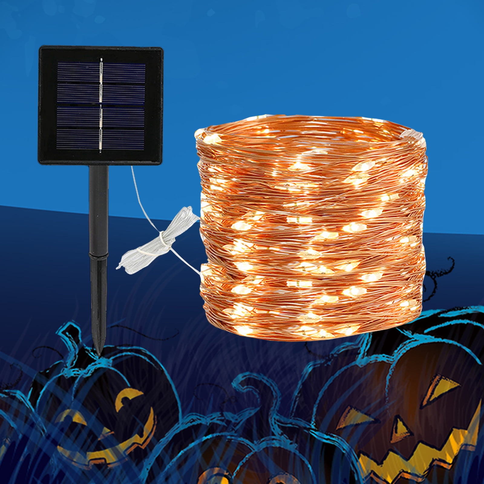 200 LED Solar String Lights(72ft) Copper Wire Solar Powered Lights