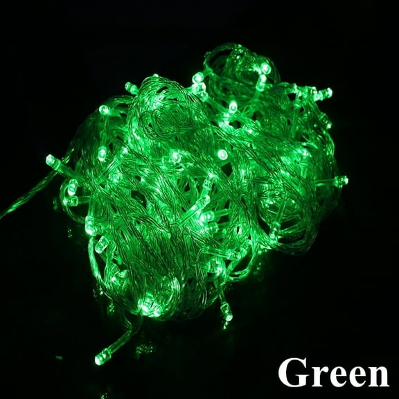 200 LED String Light w/ connector - Green