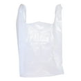 thumbnail image 1 of 200 Large Plastic Grocery T-Shirt Bags with Handles - Plain White 12" x 6" x 21", 1 of 4