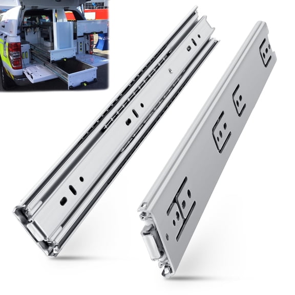 200 Lbs Heavy Duty Drawer Slides 1 Pair 8 10 12 14 16 18 20 22 30 32 40 Inch Full Extension Ball Bearing Sliding Rails Cabinet Runners Tracks Tool Box Glides-14