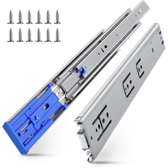 200 Lbs Soft Close Heavy Duty Drawer Slides 1 Pair 14 16 18 20 22 24 26 28 Inch Full Extension Ball Bearing Sliding Rails Cabinet Runners Tracks Tool Box Glides-Soft Closing 16"