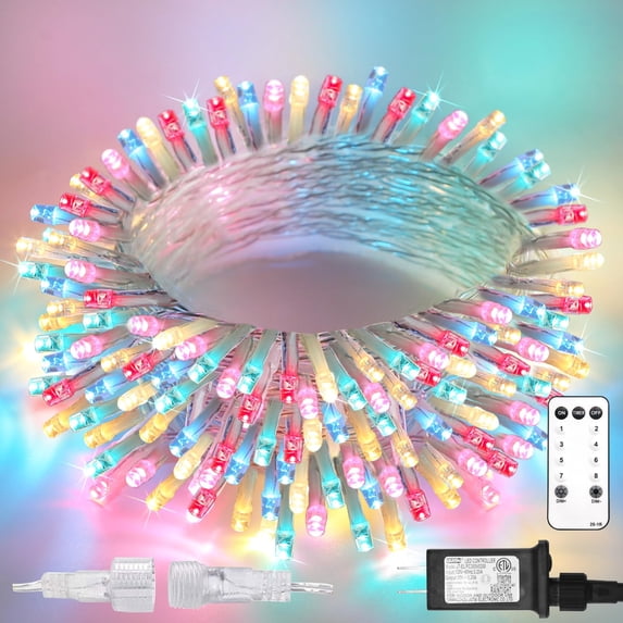 200 Led Connectable Christmas Lights Outdoor Waterproof, 66ft Fairy ...