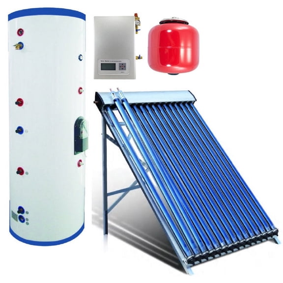 200 Liter Duda Solar Water Heater Active Split System Single Coil Tank Evacuated Vacuum Tubes Hot SRCC Certified
