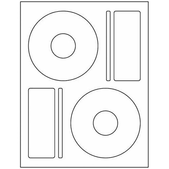200 Memorex Compatible CD/DVD Labels. Large Center Style. 200 Total Labels with Spine and Case Labels. Compare to Matte Finish Memorex Labels. Works in Both Laser and Ink Jet Print