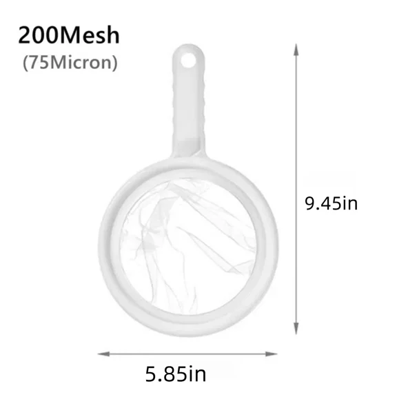 200 Mesh Fine Food Strainer, Nylon Filter with Hanging Hole for Ultra-Smooth Soymilk, Juice & Coffee