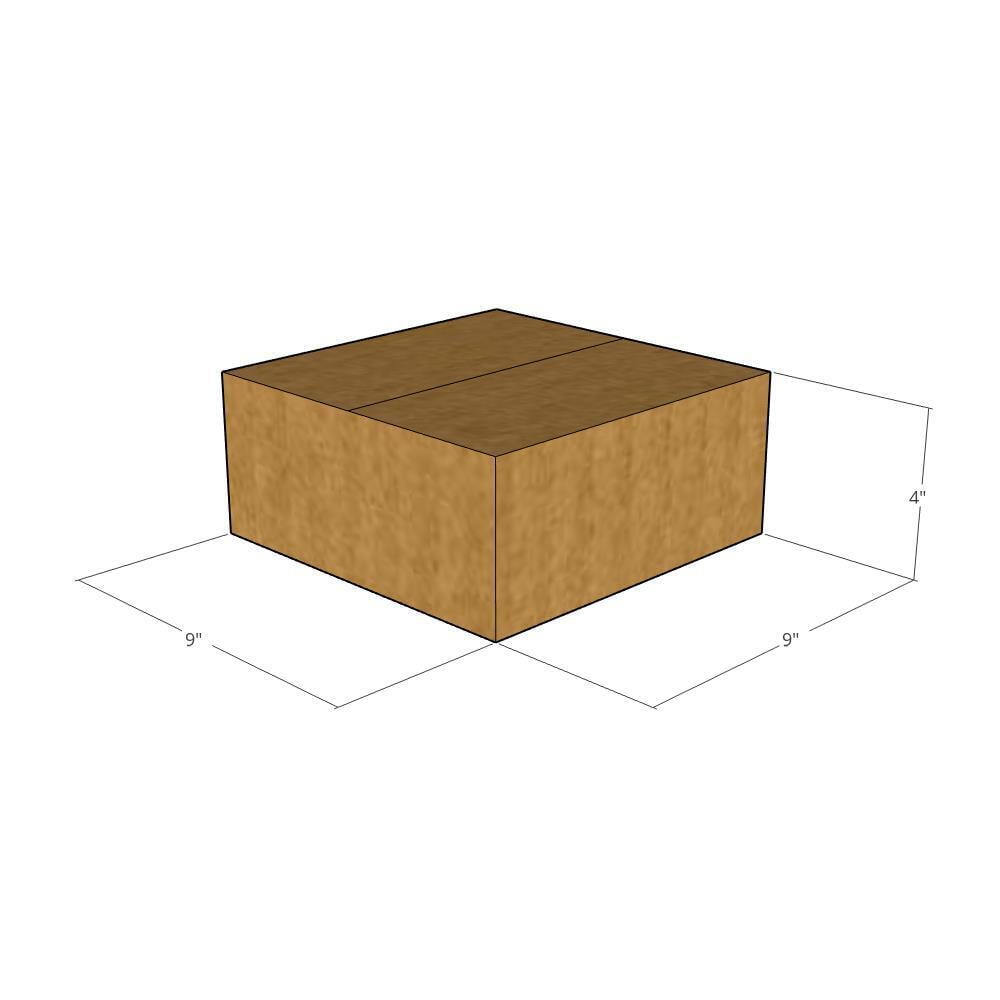 9x9x4 Kraft Brown Corrugated Shipping Boxes, 32 ECT Single-Wall, Qty ...