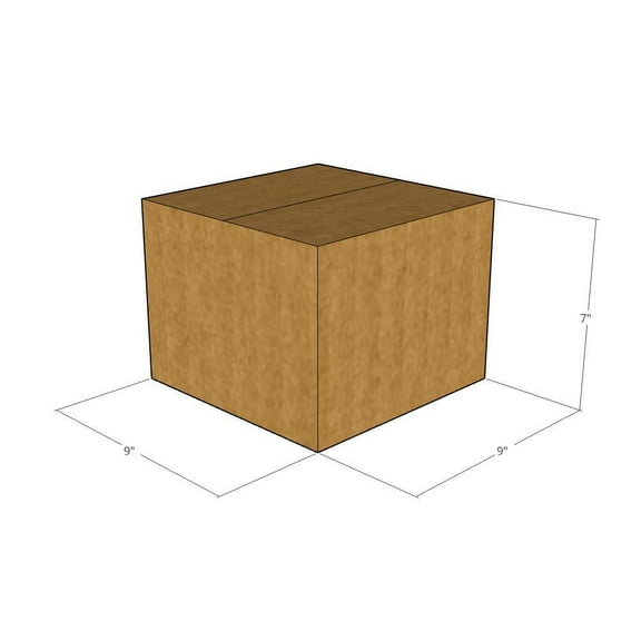 9x9x7 Kraft Brown Corrugated Shipping Boxes, 32 ECT Single-Wall, Qty 200