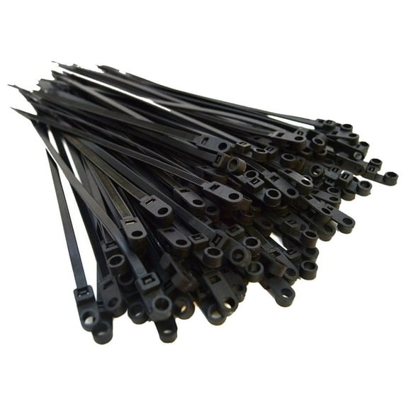 200 Nylon Cable Ties with Screw Holes High Tensile Strength for Fixing Cables Certified and Convenient to Use
