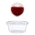 thumbnail image 1 of [200 PACK] 3.25 Ounce Clear Plastic Disposable Portion Cups with Lids, Jello Shot, Souffle Cups, Condiments, Sampling Cups, Complements, To Go by EcoQuality, 1 of 7