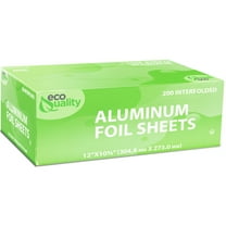 [200 PACK] Pre Cut Pop Up Premium Aluminum Silver Foil Sheets, 12x 10.75 for Restaurants, Lunch, Takeout, Togo, Lunch Bag, Sandwich, Catering, Kitchen, Grill, Stove, Baking, Disposable