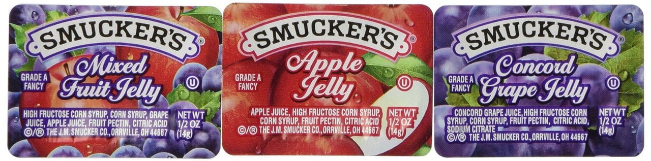 200 PACKS : SmuckersÃƒâ€šÃ‚Â® Jelly Jam Assortment
