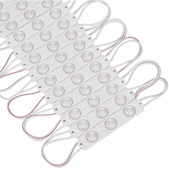 200 PCS 12V DC LED Module 6500K Daylight White 1.2W 3 LEDs with Gem-Lens Waterproof Decorative for Advertising Letter Sign with Tape Adhesive Backside$$Tools & Hardware Other