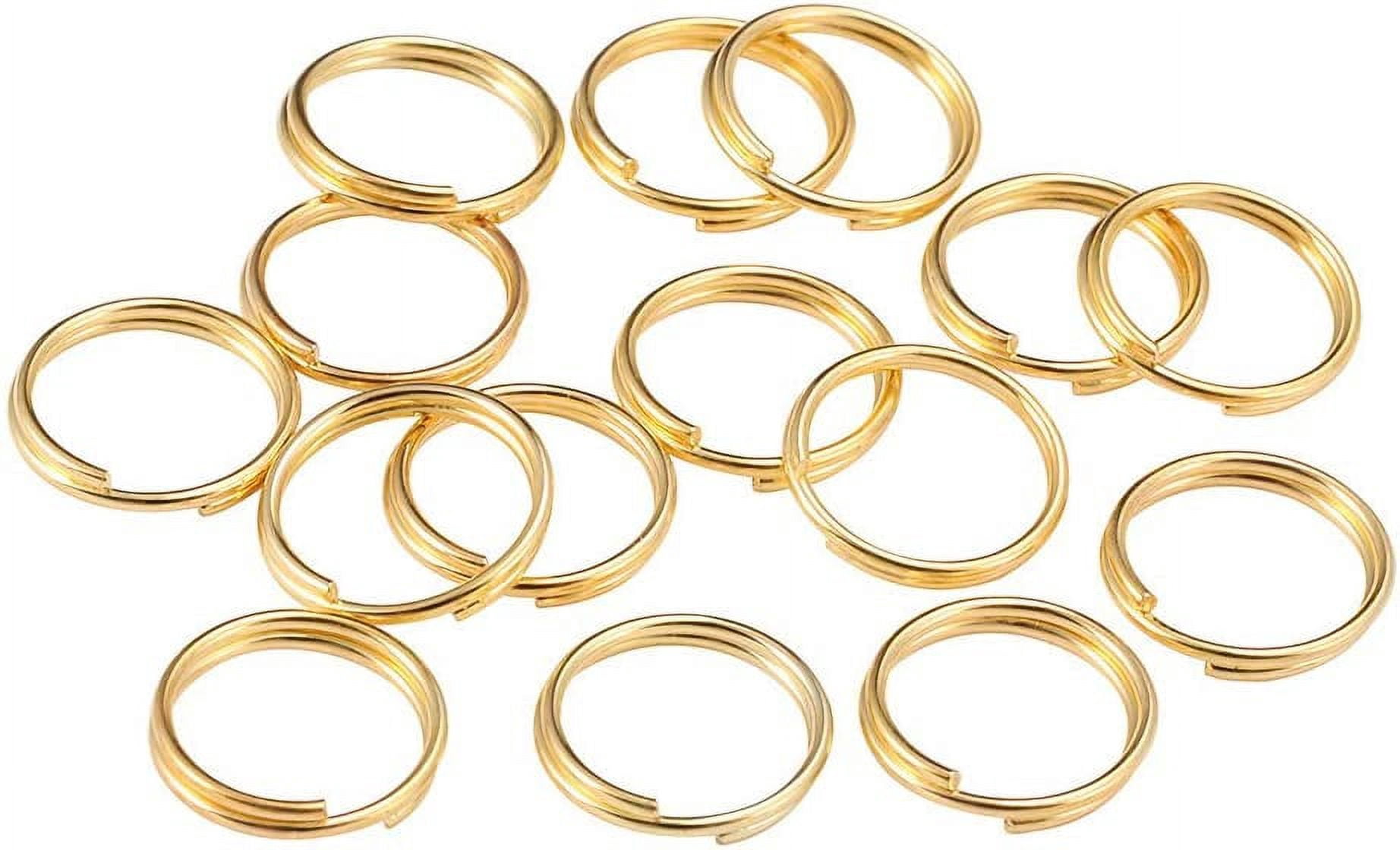 200 PCS 12mm Double Loops Round Split Jump Rings Wire Connector for ...