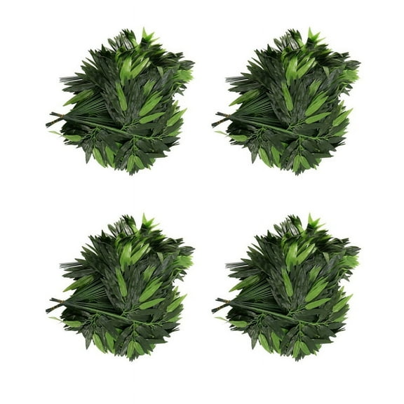 200 PCS Artificial Leaves Fake Green Plants Greenery Leaves for Home Hotel Office Party Decoration