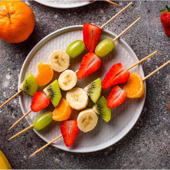200 PCS Bamboo Skewers, 12 Inch Wooden Skewer for Appetizers, Fruit, Kebabs, Grilling Barbecue, Mini Burger, Sausage, Cocktail Picks for Drinks, Long Toothpicks, Food Sticks Natural, Kitchen Gadget