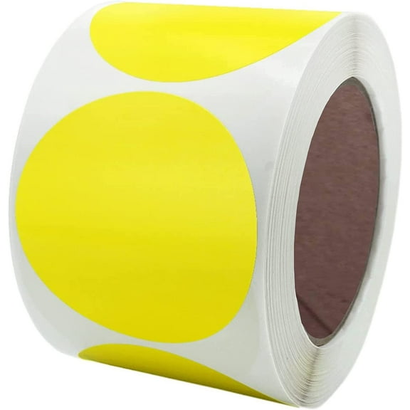 200 PCS Dot Shaped Floor Marking Tape3.6" Vinyl Floor Dot Removable Classroom Line Marker Social Distancing Dot Sticker (Yellow)