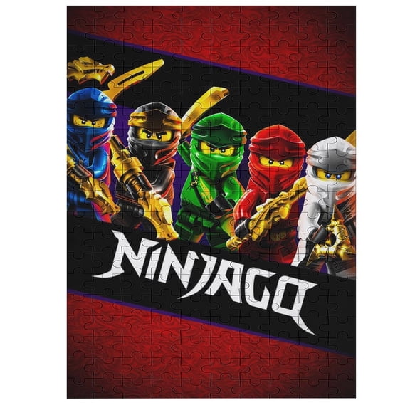 200 PCS Jigsaw Puzzle Ninjago Wooden Puzzle Challenging Game Fun Artwork For Family Friends Gifts