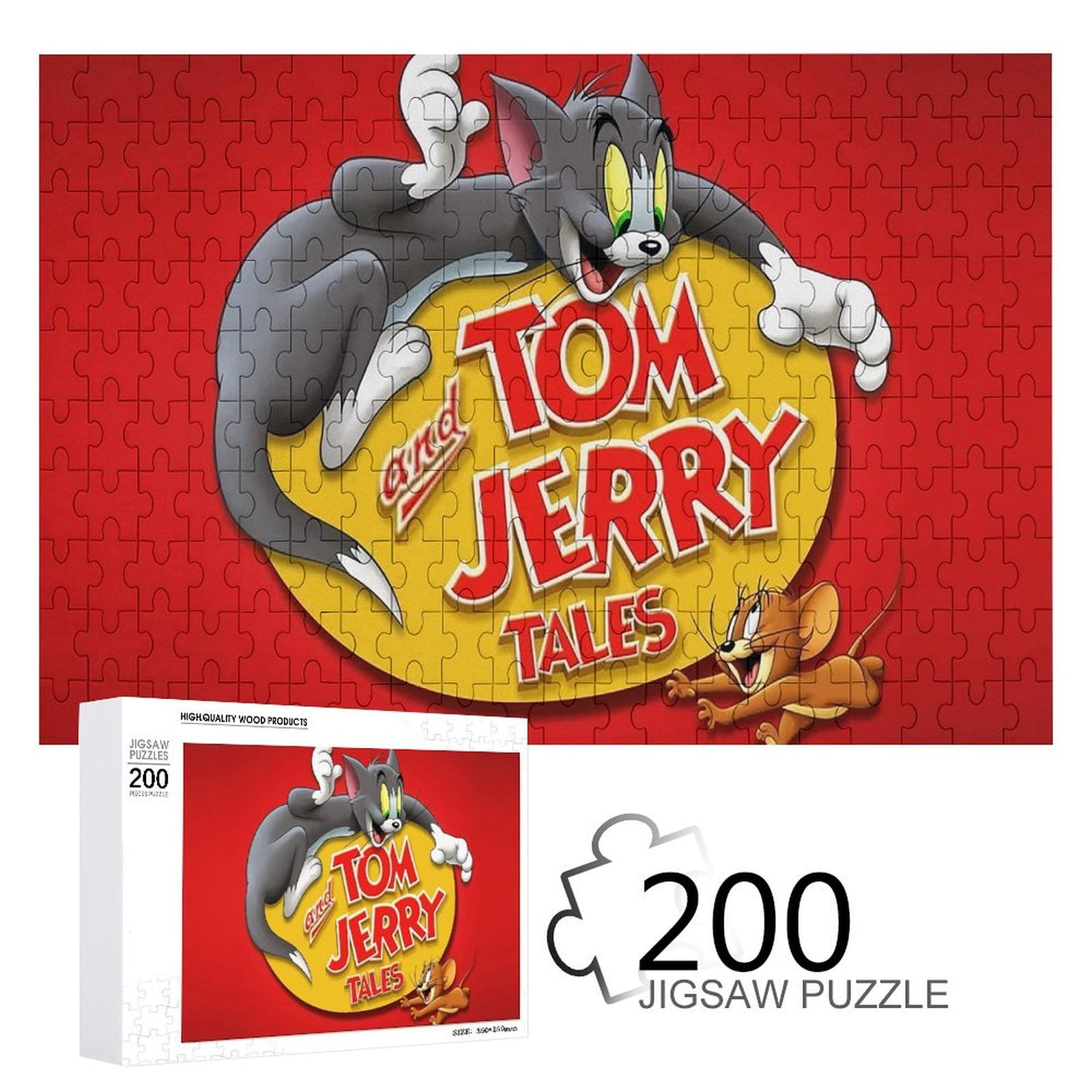200 PCS Jigsaw Puzzle - Tom And Jerry Puzzle Enthusiasts - Walmart ...
