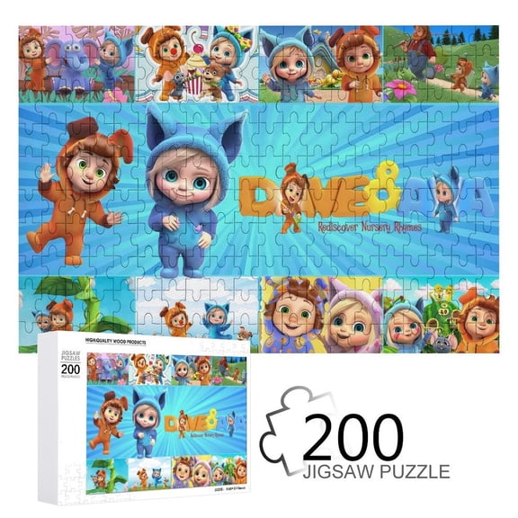 200 PCS Jigsaw Puzzle for Dave and AVA Wooden Puzzles Game Birthday Gifts Home Decor High Quality